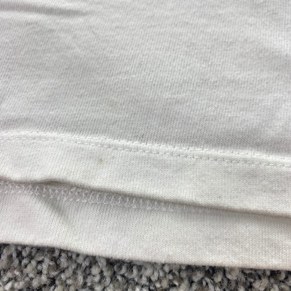 Champion Shirt Mens XL White Blue Applique Logo Short Sleeve Casual Grunge Y2K - Picture 8 of 13